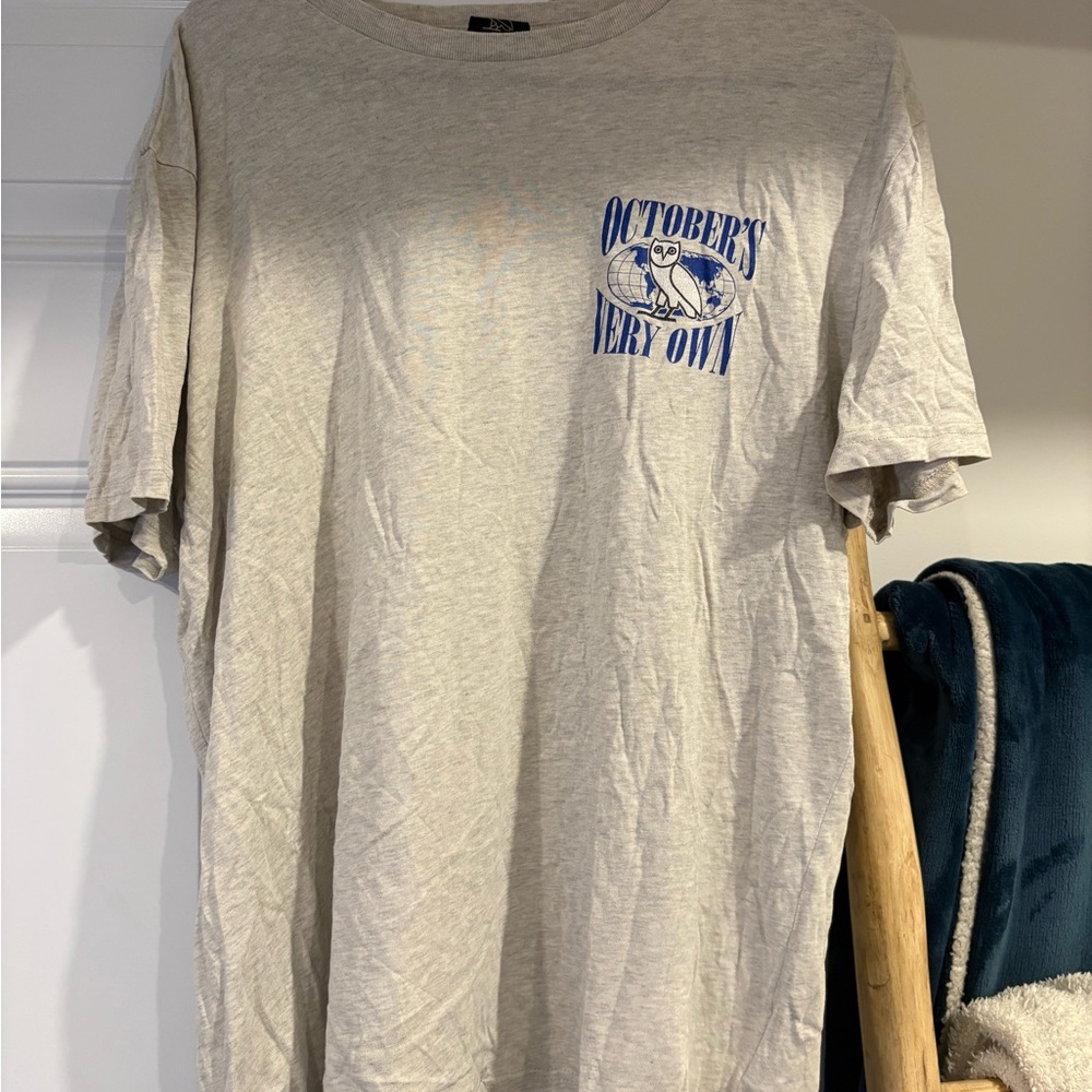 OVO Men’s Light Gray Logo T-Shirt